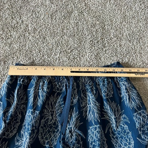 Lauren James shorts womens medium blue white pineapple printed pull on athletic - Picture 12 of 15